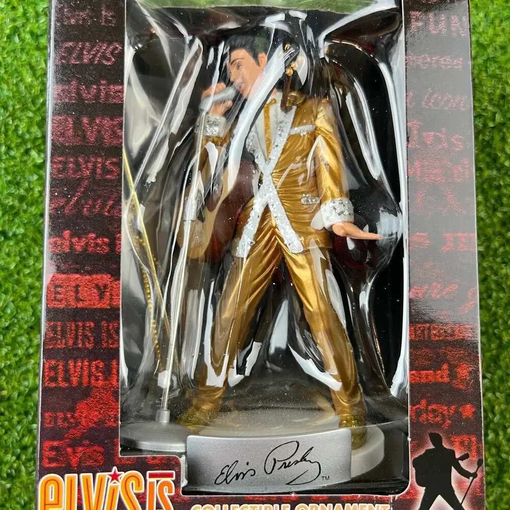 Trevco 2008 Elvis Presley EPE Shiny Gold Suit Christmas Collectible Ornament